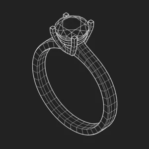 bague filaire style noir
